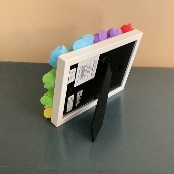 4” x 6” multi colored rainbow real touch rosebud picture frame - Picture 4 of 6